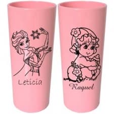 Copo Long Drink Rosa Bebe