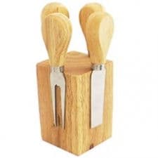 Kit queijo com quatro talheres