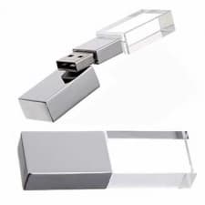 Pen Drive de Vidro 4 GB Personalizado